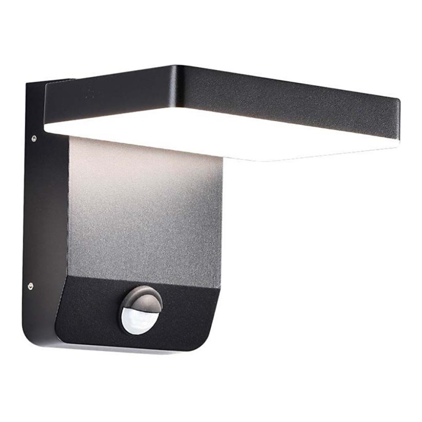 LED Outdoor wall flexible light with sensor LED/17W/230V IP65 4000K black