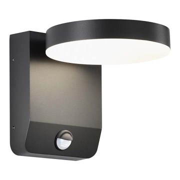 LED Outdoor wall flexible light with sensor LED/17W/230V IP65 4000K black