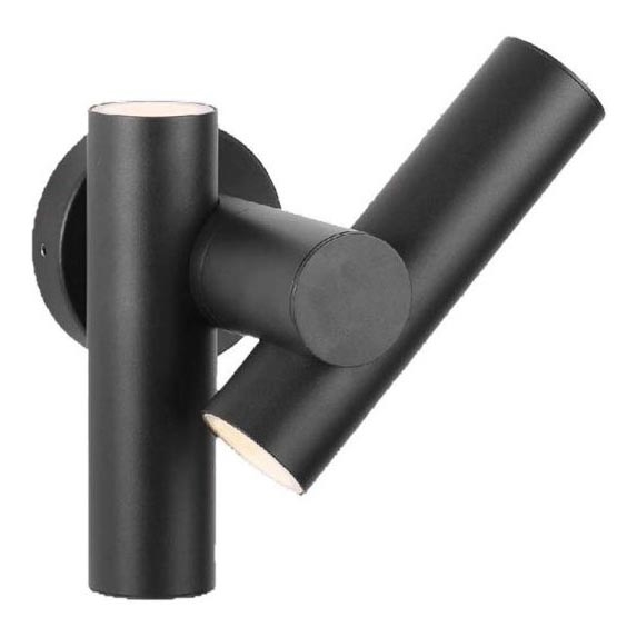 LED Outdoor wall flexible spotlight 2xLED/3W/230V 3000K IP44 black