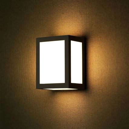 LED Outdoor Wall Light, 12W, 230V, 3000K, IP65, Black