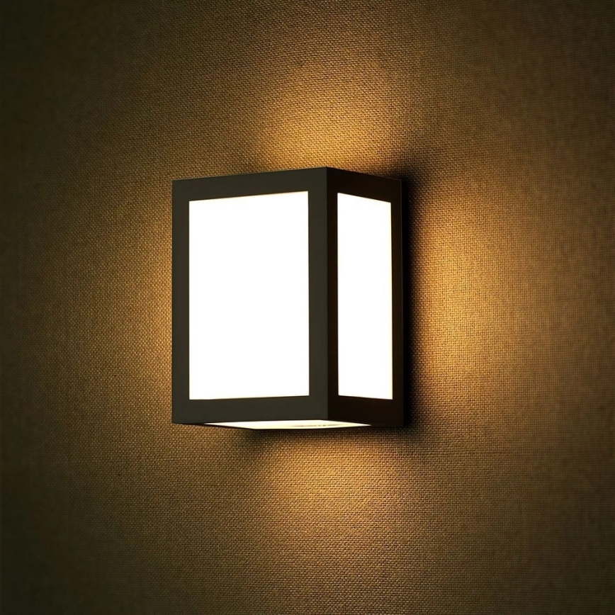 LED Outdoor Wall Light, 12W, 230V, 3000K, IP65, Black
