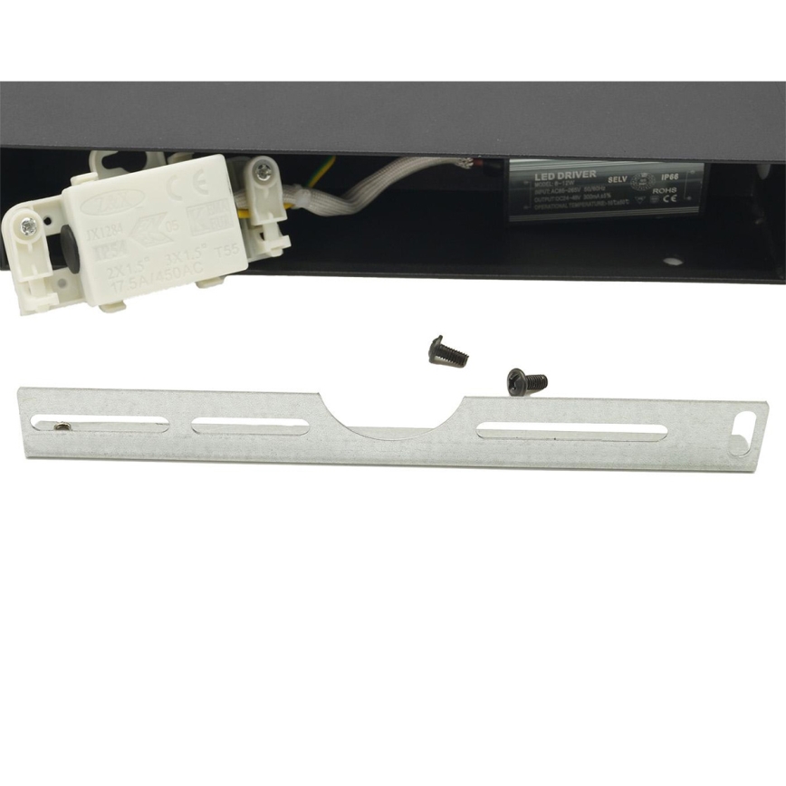 LED Flexible outdoor wall light 2xLED/16W/230V IP54 90 cm black