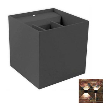 LED Outdoor wall light 2xLED/3W/230V IP54 anthracite