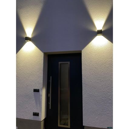 LED Outdoor wall light 2xLED/3W/230V IP54 anthracite