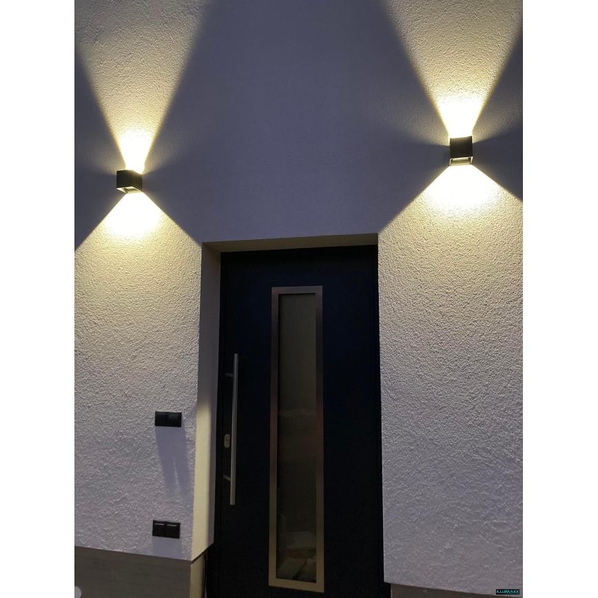 LED Outdoor wall light 2xLED/3W/230V IP54 anthracite