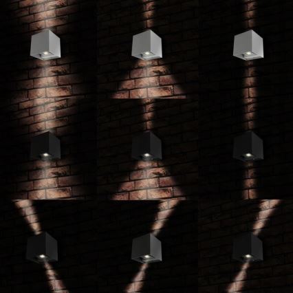 LED Outdoor wall light 2xLED/3W/230V IP54 anthracite