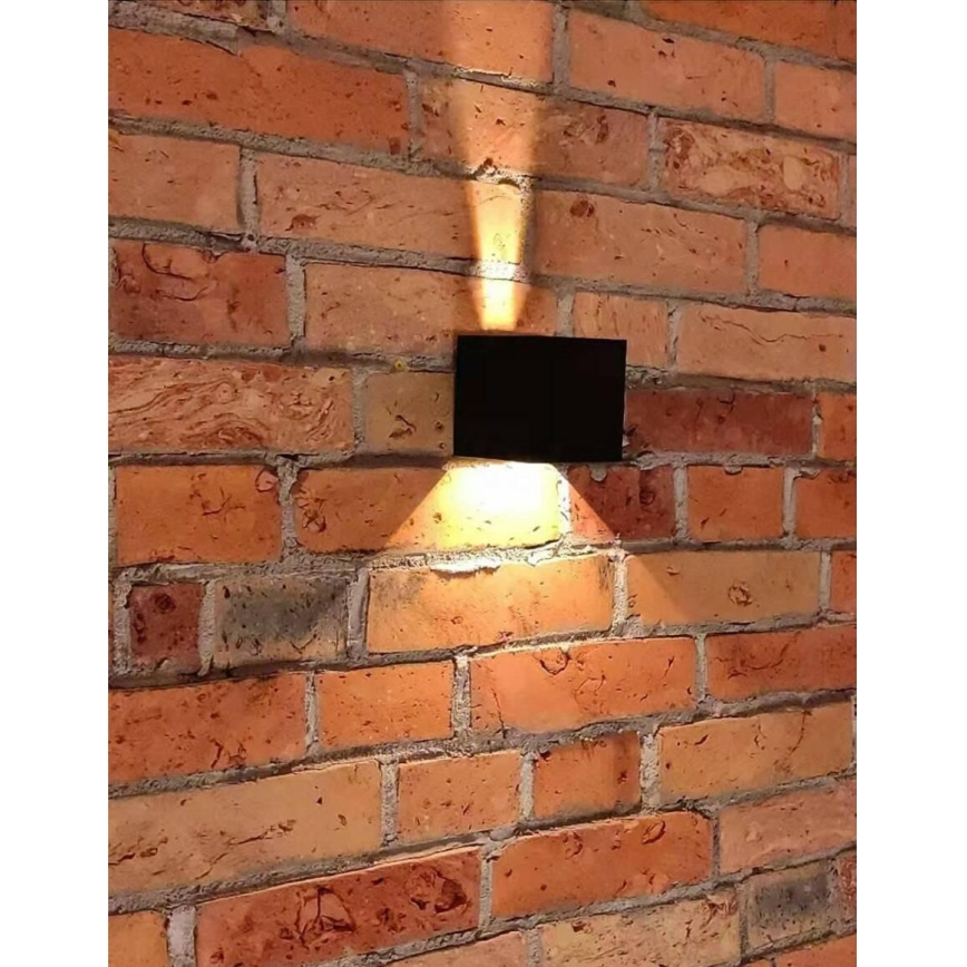 LED Outdoor wall light 2xLED/3W/230V IP54 black
