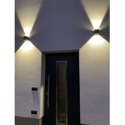 LED Outdoor wall light 2xLED/3W/230V IP54 black
