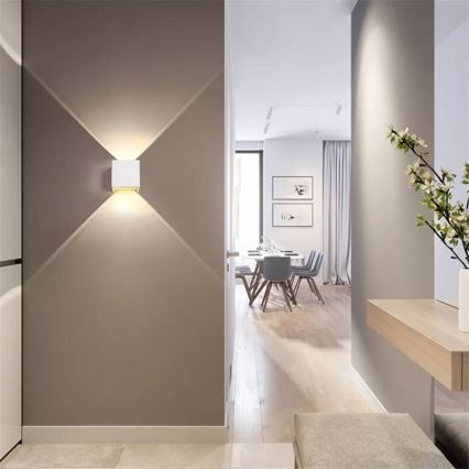 LED Outdoor wall light 2xLED/3W/230V IP54 white
