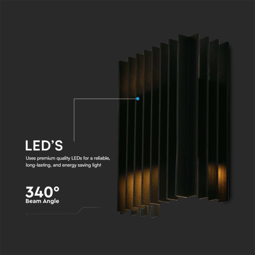LED Outdoor wall light 2xLED/6W/230V IP65 3000K