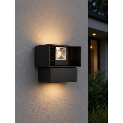 LED Outdoor Wall Light, 6W, 230V, IP54, Black