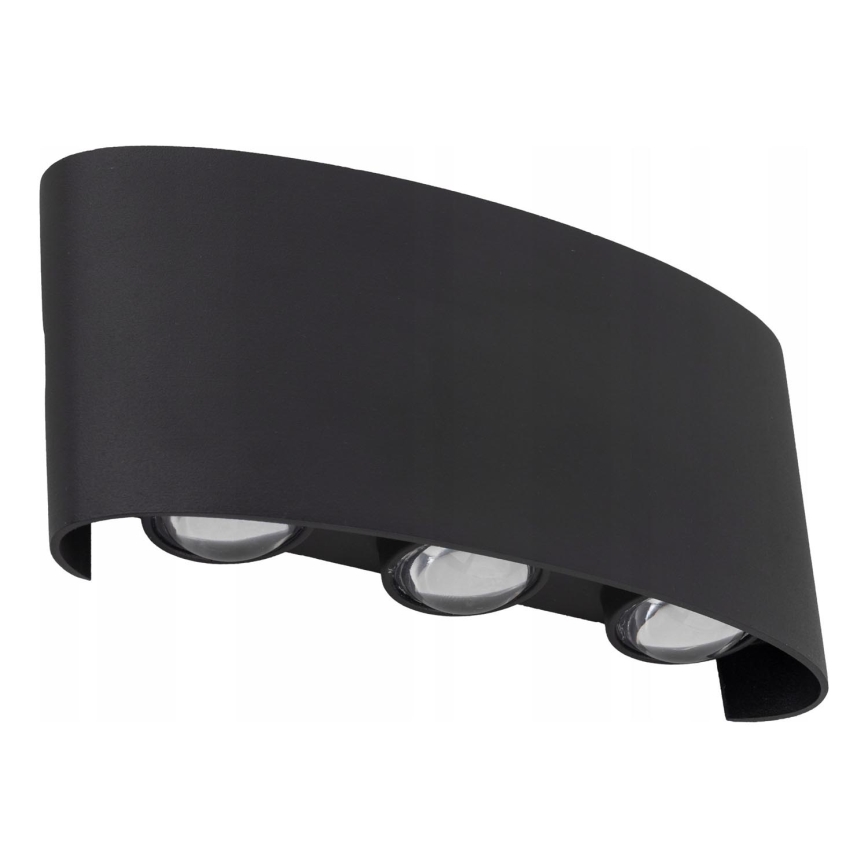LED Outdoor wall light ARROW 6xLED/1W/230V IP54 black