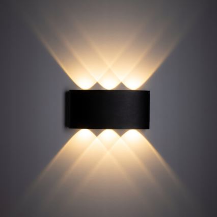 LED Outdoor wall light ARROW 6xLED/1W/230V IP54 black