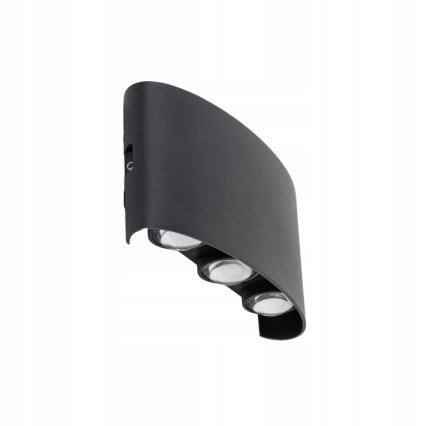 LED Outdoor wall light ARROW 6xLED/1W/230V IP54 black