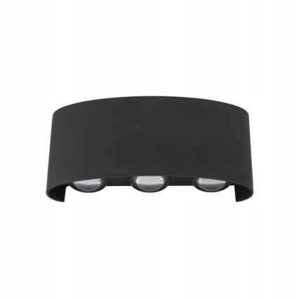 LED Outdoor wall light ARROW 6xLED/1W/230V IP54 black