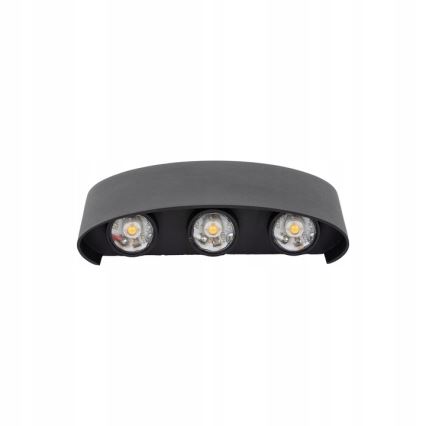 LED Outdoor wall light ARROW 6xLED/1W/230V IP54 black