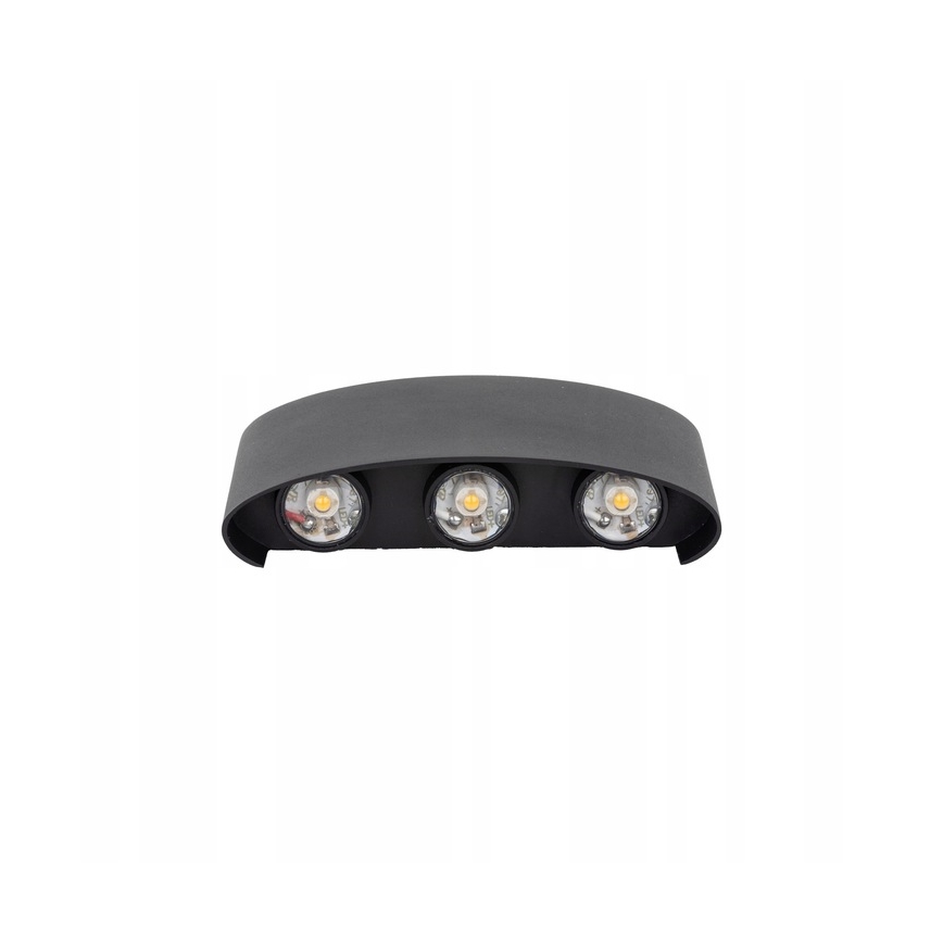 LED Outdoor wall light ARROW 6xLED/1W/230V IP54 black