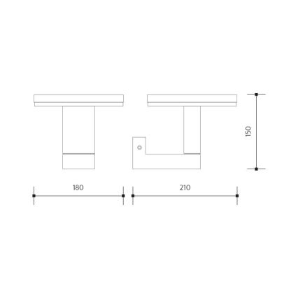 LED Outdoor wall light BARI LED/10W/230V 4000K IP54 anthracite