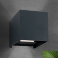 LED Outdoor wall light CUBE 2xLED/3W/230V IP54 anthracite