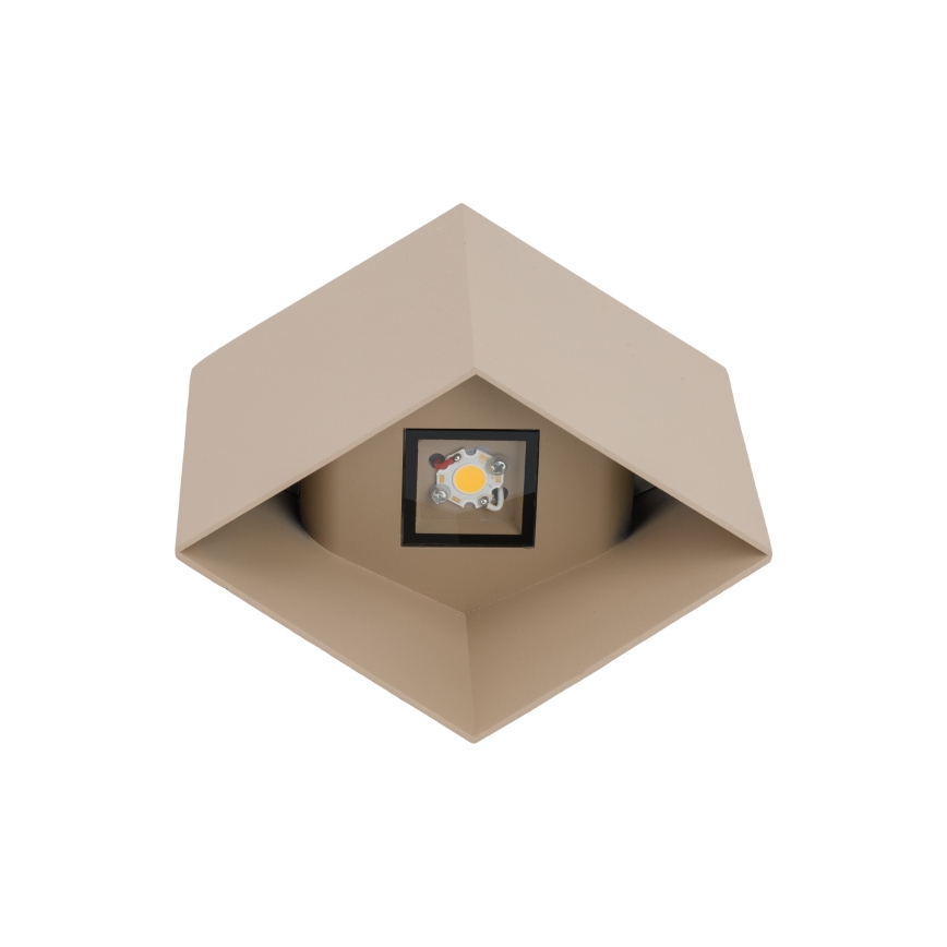 LED Outdoor Wall Light CUBE LED/10W/230V IP54 Beige