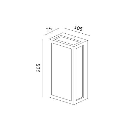 LED Outdoor wall light ENTERA LED/10W/230V 4000K IP54