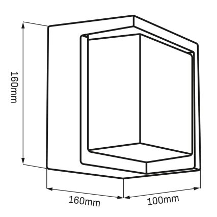 LED Outdoor wall light ESSEN LED/12W/230V IP44 black