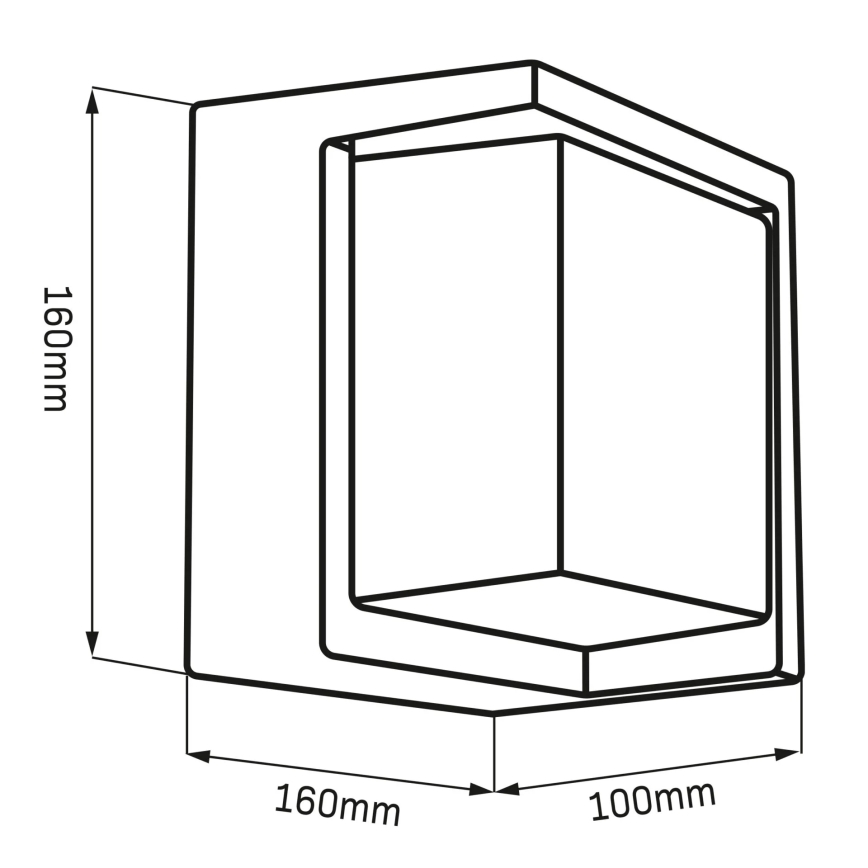 LED Outdoor wall light ESSEN LED/12W/230V IP44 black