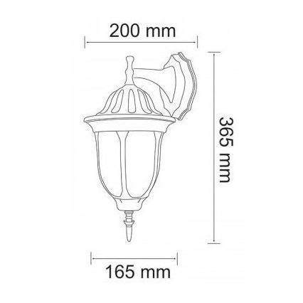 LED Outdoor wall light FLORENCJA 1xE27/10W/230V IP43