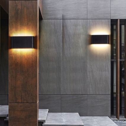 LED Outdoor wall light FLOW 2xLED/3W/230V IP54 4000K anthracite
