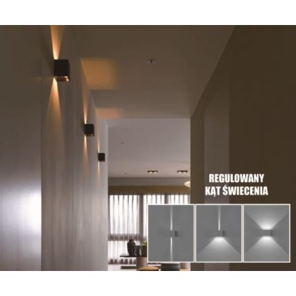 LED Outdoor wall light KREON 2xLED/3W/230V IP54 4000K black