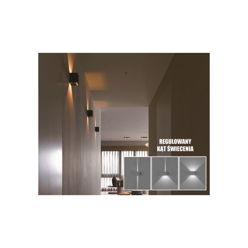 LED Outdoor wall light KREON 2xLED/3W/230V IP54 4000K black