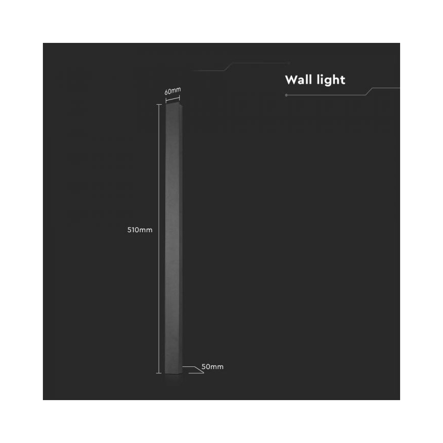 LED Outdoor Wall Light LED/10W/230V 3000K IP65 51 cm Anthracite