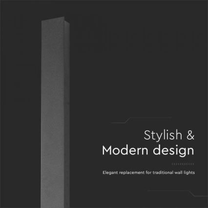 LED Outdoor Wall Light LED/10W/230V 3000K IP65 51 cm Black