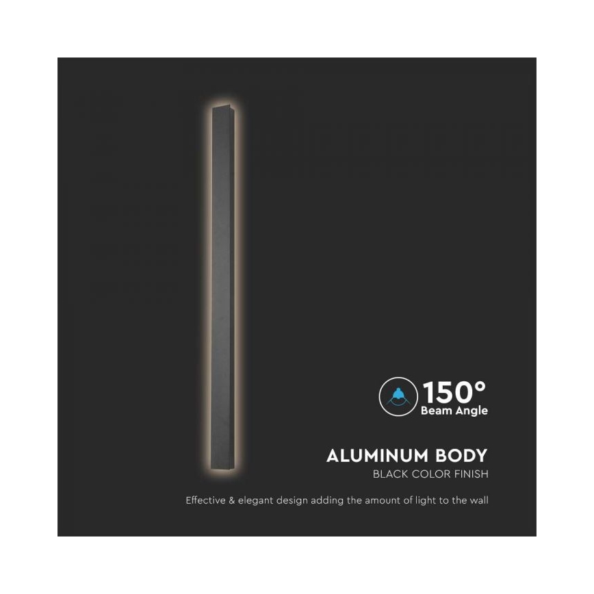 LED Outdoor Wall Light LED/10W/230V 4000K IP65 51 cm Black