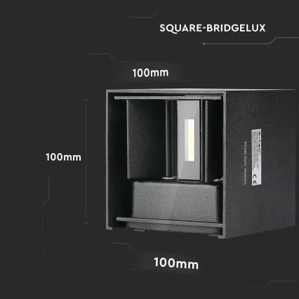 LED Outdoor wall light LED/11W/230V 3000K IP65 black