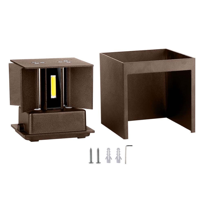 LED Outdoor wall light LED/11W/230V 3000K IP65 brown