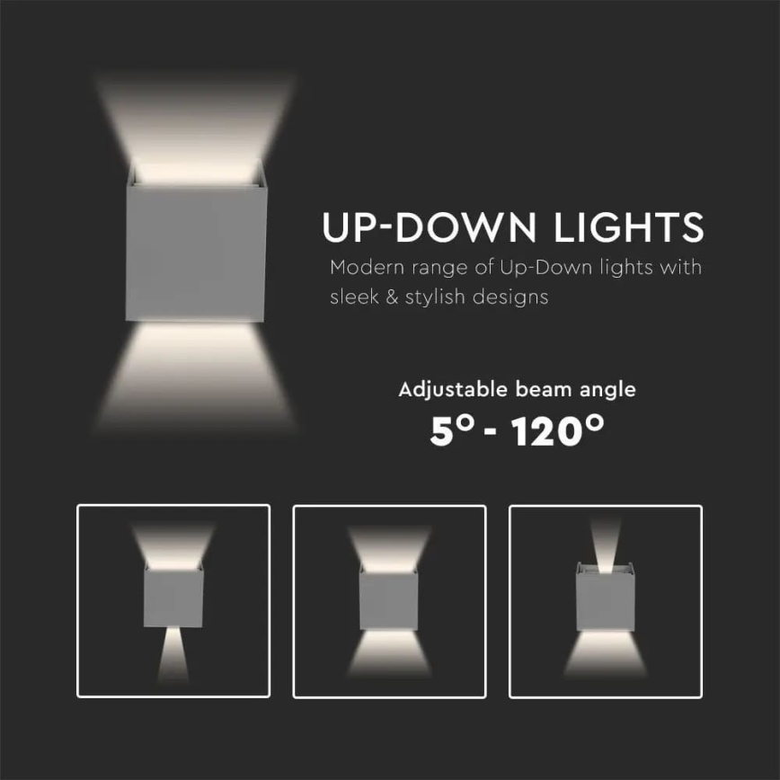 LED Outdoor wall light LED/11W/230V 3000K IP65 grey