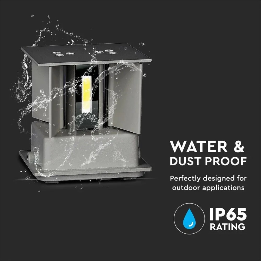LED Outdoor wall light LED/11W/230V 3000K IP65 grey