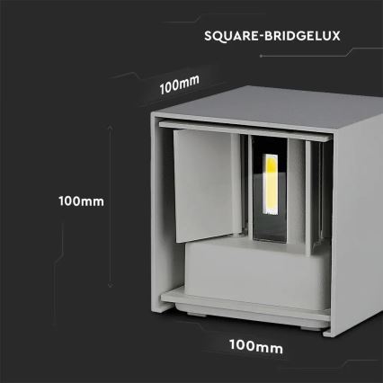LED Outdoor wall light LED/11W/230V 3000K IP65 grey