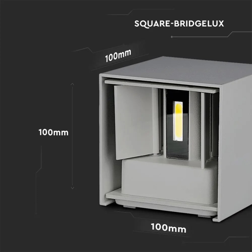 LED Outdoor wall light LED/11W/230V 3000K IP65 grey
