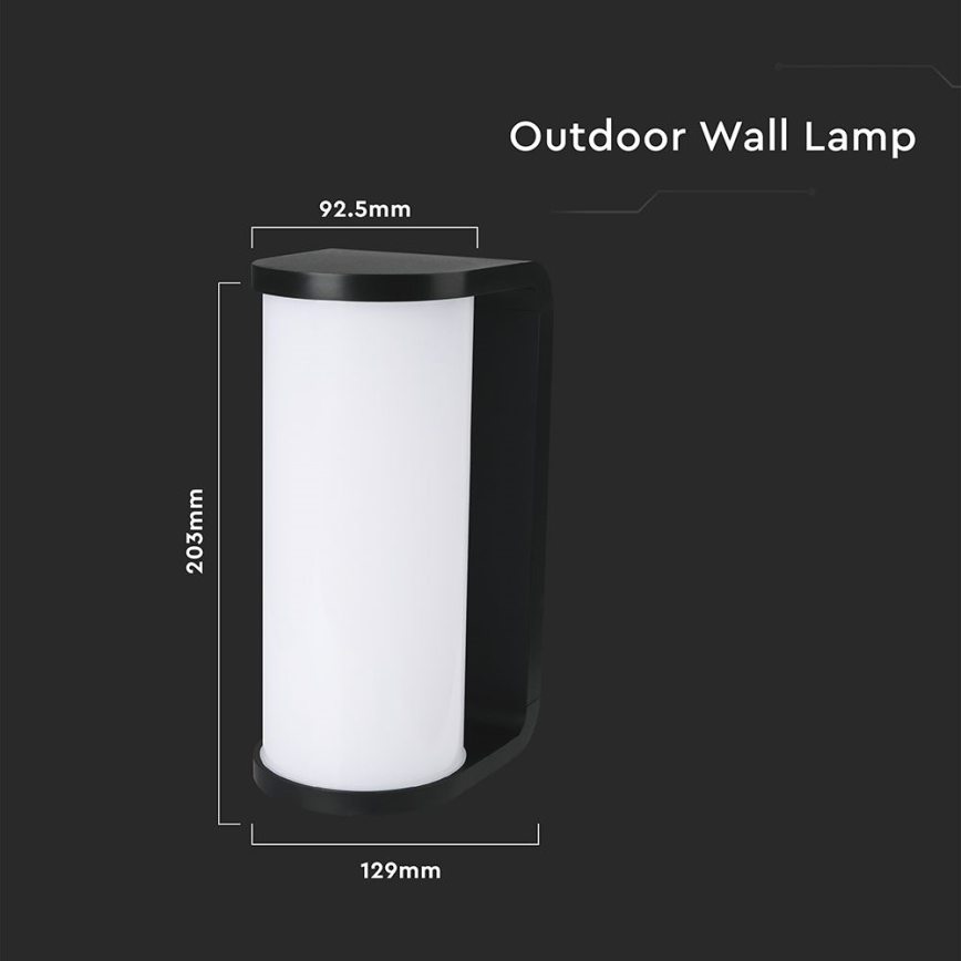 LED Outdoor wall light LED/12W/230V 3000/4200/6500K IP65 black