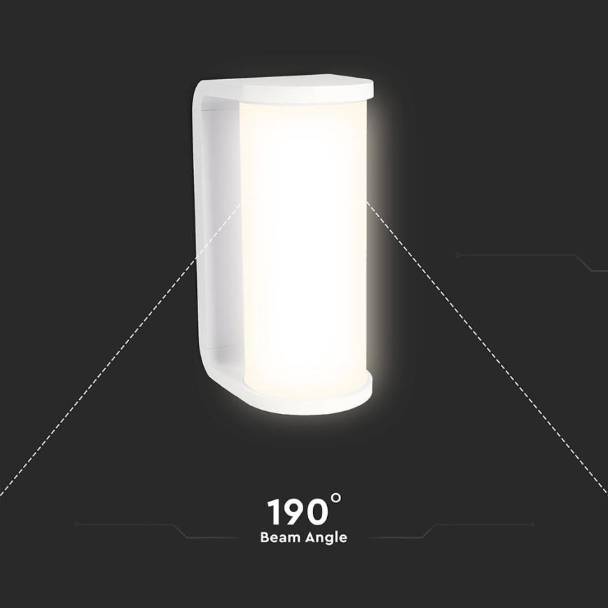 LED Outdoor wall light LED/12W/230V 3000/4200/6500K IP65 white