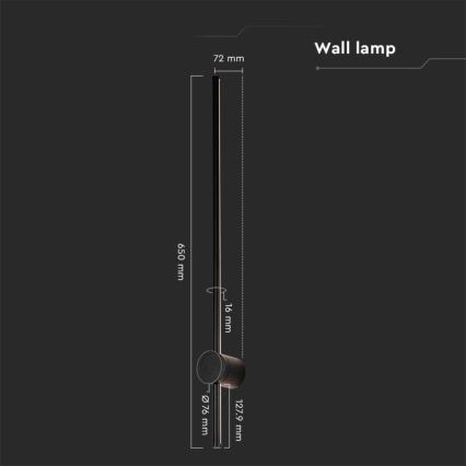 LED Outdoor wall light LED/12W/230V 3000K IP65 black
