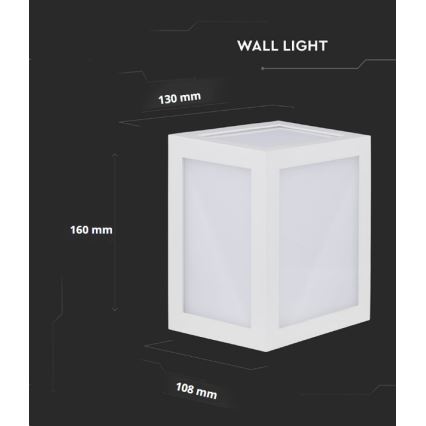 LED Outdoor wall light LED/12W/230V 3000K IP65 white
