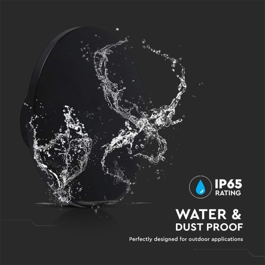 LED Outdoor wall light LED/12W/230V 4000K IP65 black