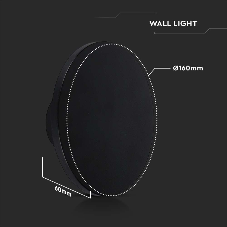 LED Outdoor wall light LED/12W/230V 4000K IP65 black