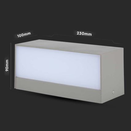 LED Outdoor wall light LED/12W/230V 6400K IP65