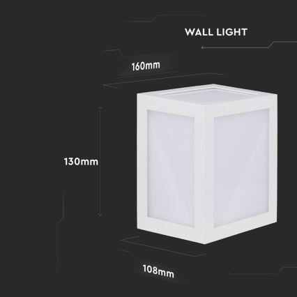 LED Outdoor wall light LED/12W/230V IP65 4000K white