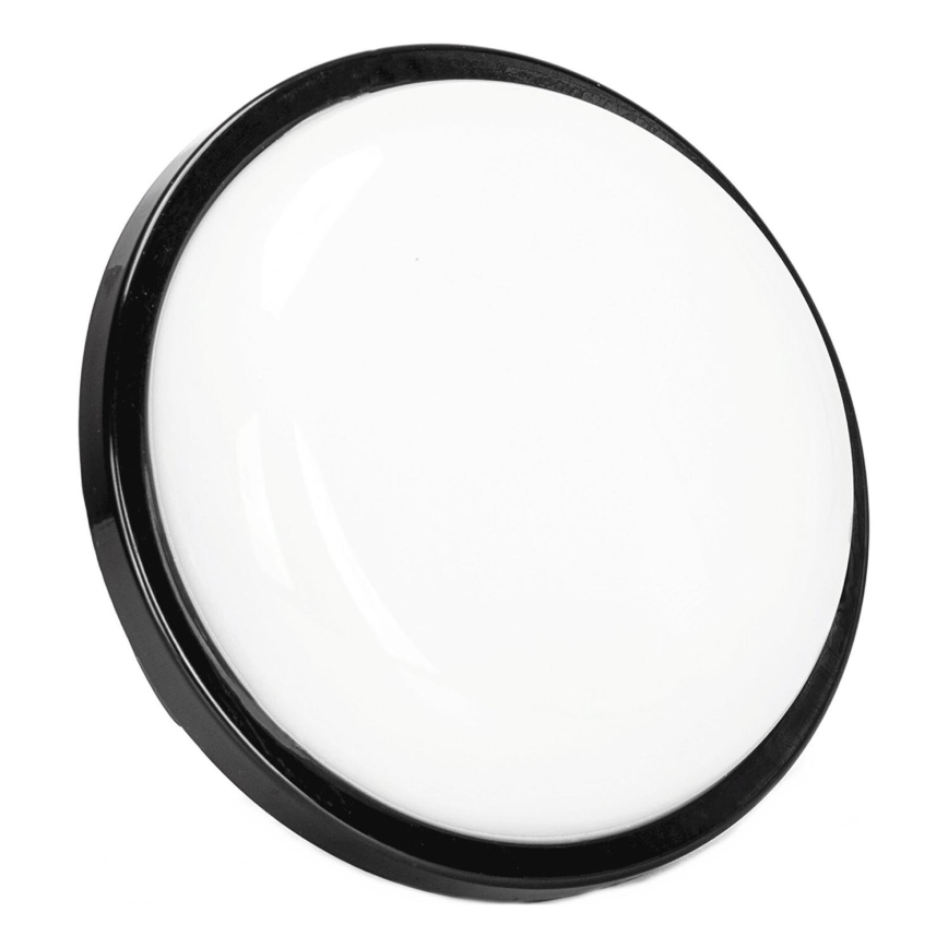 LED Outdoor wall light LED/15W/230V 6500K d. 15,5 cm black IP65
