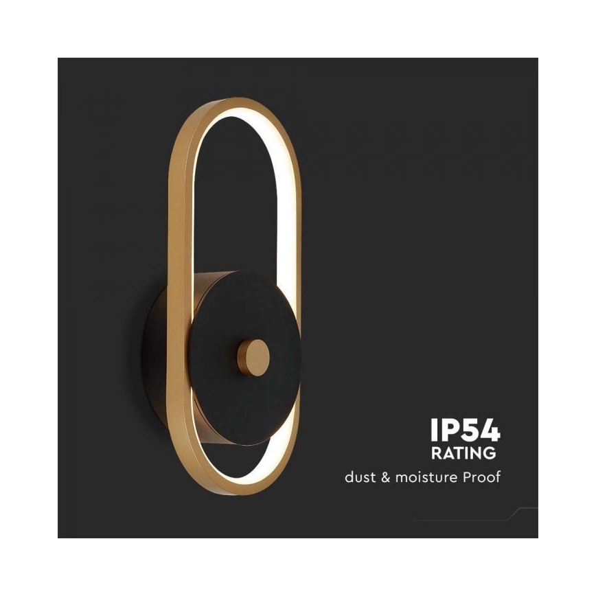 LED Outdoor wall light LED/15W/230V IP54 4000K brass